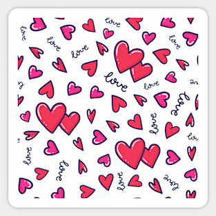 Love & Hearts - Doodle Sticker